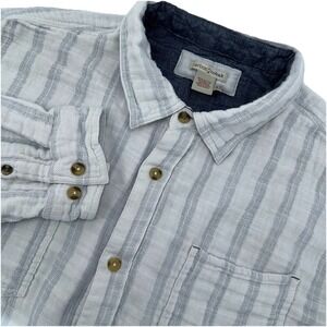 Carbon2Cobalt Mens Shirt XLT Button Up Long Sleeve‎ White/Gray Effortlessly Cool
